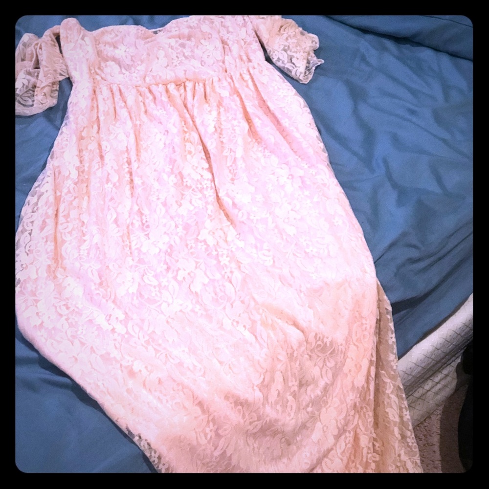 Beautiful lace maternity gown!